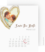 Save the Date-Kalenderblatt "Liebe"