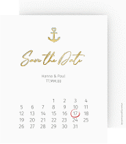Save the Date-Kalenderblatt "Ankerliebe"