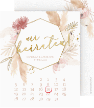 Klick: Details zu Save the Date-Kalenderblatt "Bohostyle" anzeigen Save the Date-Kalenderblatt Bohostyle