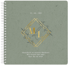 Klick: Details zu Gästebuch Hochzeit "Greenletter" anzeigen Gästebuch Hochzeit "Greenletter"