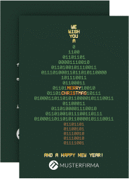 Business-Weihnachtskarte "Binär"