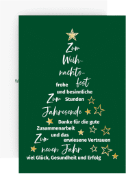 Geschäftliche Weihnachtskarte "Oh Tannenbaum"
