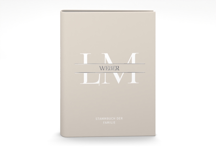 Stammbuch A5 Monogramm Stammbuch A5 beige silber