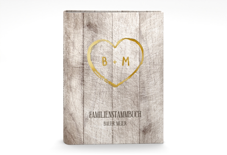 Stammbuch A5 Wood Stammbuch A5 weiss gold