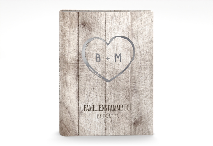 Stammbuch A5 Wood Stammbuch A5 weiss silber