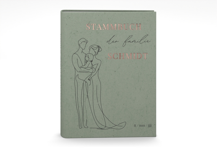 Stammbuch A5 Vereint Stammbuch A5 gruen rosegold