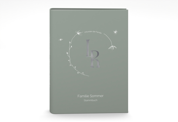 Stammbuch A5 Familienwurzel Stammbuch A5 gruen silber