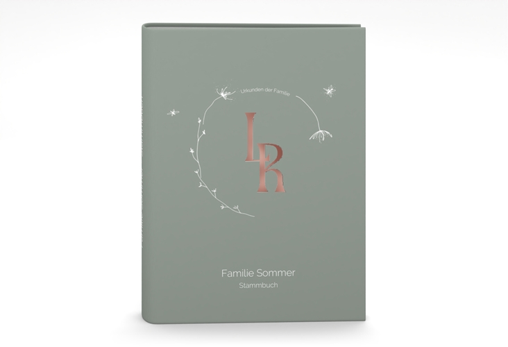 Stammbuch A5 Familienwurzel Stammbuch A5 gruen rosegold