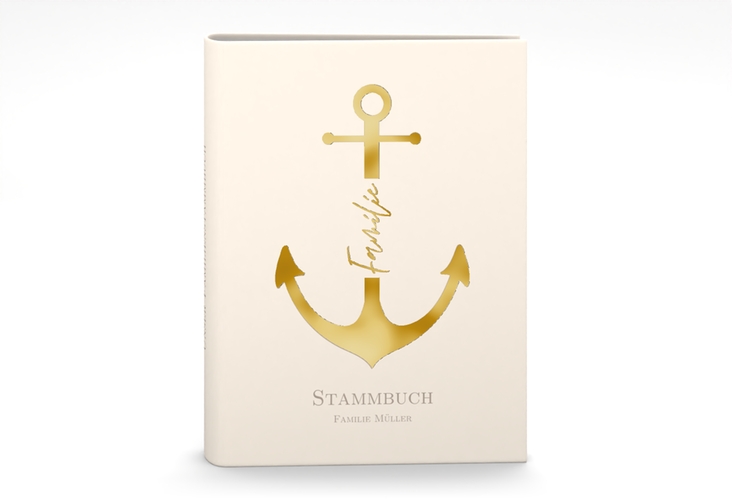 Stammbuch A5 Familienanker Stammbuch A5 beige gold