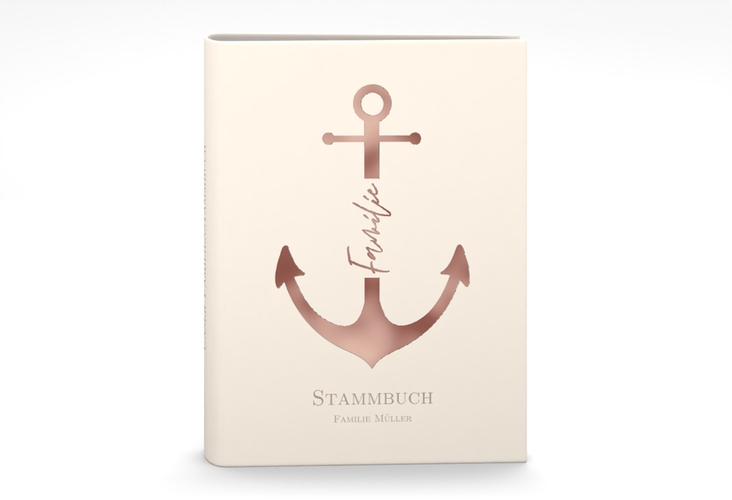 Stammbuch A5 Familienanker Stammbuch A5 beige rosegold