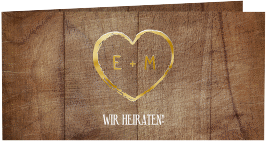 Klick: Details zu Hochzeitseinladung "Wood" anzeigen Hochzeitseinladung "Wood"