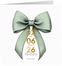 Einladung Geburtstag "Geburtstagsschleife"