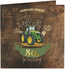 Einladung 80. Geburtstag "Bulldog"