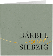 Einladung 70. Geburtstag "Einfach"