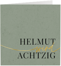 Einladung 80. Geburtstag "Einfach"
