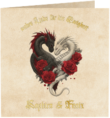 Hochzeitseinladung Drachenliebe