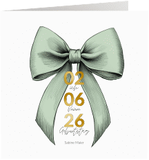 Einladung 50. Geburtstag "Geburtstagsschleife"