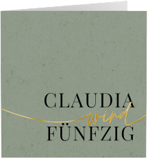 Einladung 50. Geburtstag "Einfach"