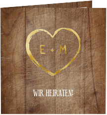 Klick: Details zu Hochzeitseinladung "Wood" anzeigen Hochzeitseinladung "Wood"