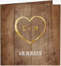 Hochzeitseinladung Wood
