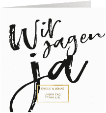 Klick: Details zu Hochzeitseinladung "Words" anzeigen Hochzeitseinladung "Words"