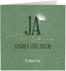 Klick: Details zu Hochzeitseinladung "Ja" anzeigen Hochzeitseinladung "Ja"