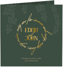 Klick: Details zu Hochzeitseinladung "Efeugrün" anzeigen Hochzeitseinladung "Efeugrün"