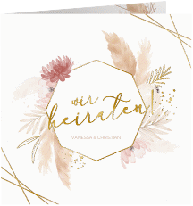 Klick: Details zu Hochzeitseinladung "Bohostyle" anzeigen Hochzeitseinladung Bohostyle