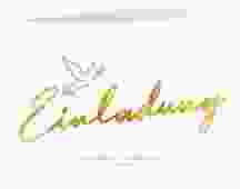 Kommunionseinladung "Goldtaube"