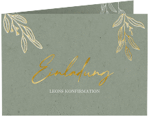 Klick: Details zu Kommunionseinladung "Grüne Natur" anzeigen Kommunionseinladung Grüne Natur