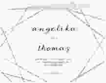 Danksagungskarte Hochzeit "Asymmetry"