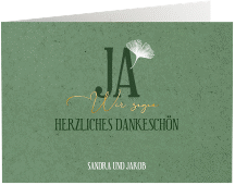 Klick: Details zu Dankeskarte Hochzeit "Ja" anzeigen Dankeskarte Hochzeit "Ja"