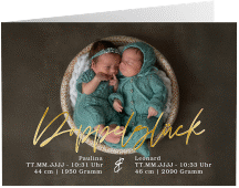 Geburtskarte Doppelglück