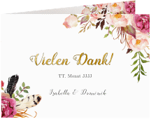 Klick: Details zu Danksagungskarte Hochzeit "Flowers" anzeigen Danksagungskarte Hochzeit "Flowers"