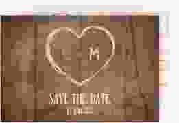 Save the Date-Postkarte "Wood"