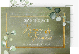 Klick: Details zu Save the Date-Postkarte "Jade" anzeigen Save the Date-Postkarte "Jade"