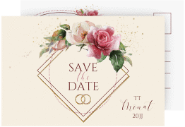 Save the Date-Postkarte "Rosenbogen"