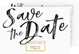 Klick: Details zu Save the Date-Postkarte "Words" anzeigen Save the Date-Postkarte "Words"