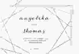 Save the Date-Postkarte "Asymmetry"