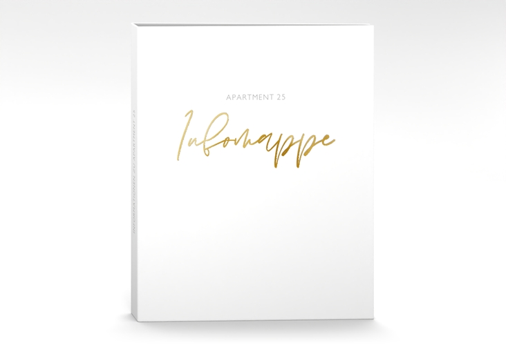 Gästemappe Ferienwohnung A4 Stadt Apartment Gästemappe A4 weiss gold