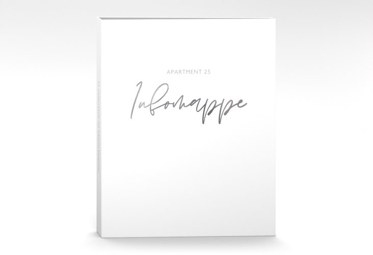 Gästemappe Ferienwohnung A4 Stadt Apartment Gästemappe A4 weiss silber