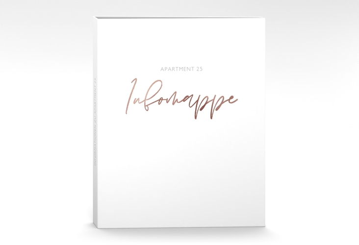 Gästemappe Ferienwohnung A4 Stadt Apartment Gästemappe A4 weiss rosegold