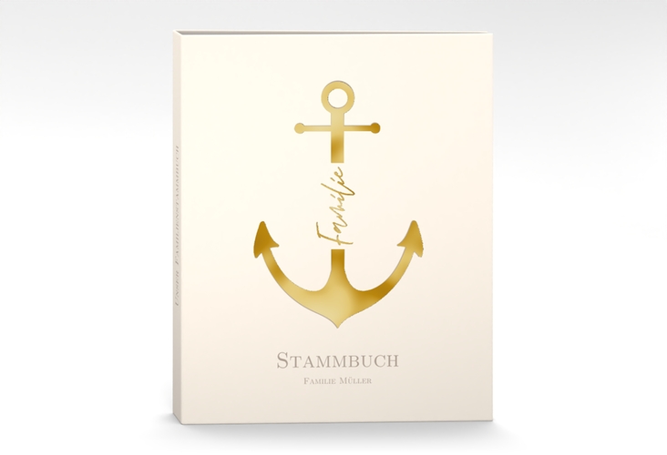 Stammbuch A4 Familienanker Stammbuch A4 beige gold