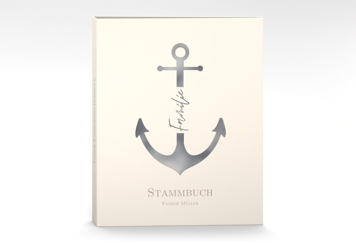 Stammbuch A4 Familienanker Stammbuch A4 beige silber