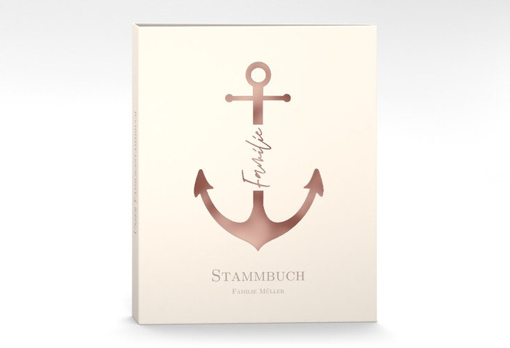 Stammbuch A4 Familienanker Stammbuch A4 beige rosegold
