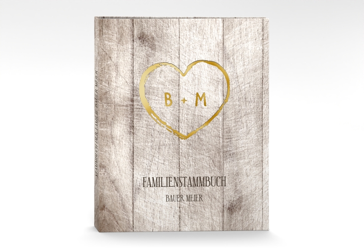 Stammbuch A4 Wood Stammbuch A4 weiss gold