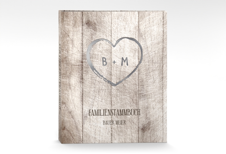 Stammbuch A4 Wood Stammbuch A4 weiss silber