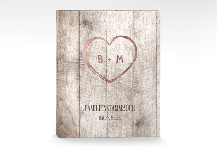 Stammbuch A4 Wood Stammbuch A4 weiss rosegold