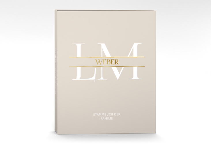Stammbuch A4 Monogramm Stammbuch A4 beige gold