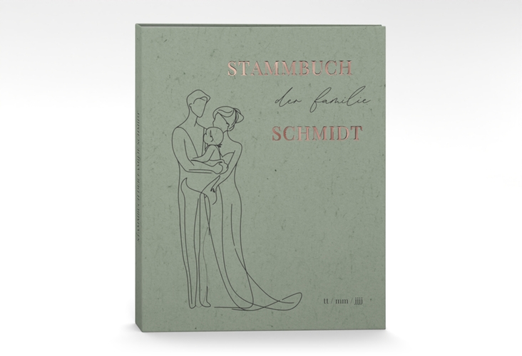 Stammbuch A4 Vereint Stammbuch A4 gruen rosegold